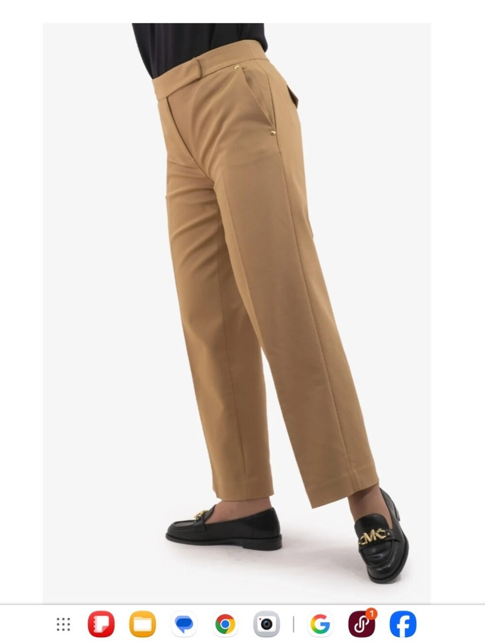 Michael Kors Camel  Straight-Leg Pants